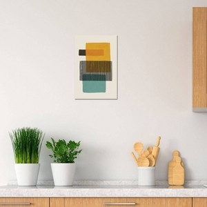 iCanvas Mcm Mustard Teal Gray II by EmcDesignLab Canvas Print Wall Art - 1 of 3