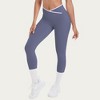 Anna-Kaci Active Women's High Waist Crossover Leggings with Contoured Fit and V-Shaped Waistband - 2 of 4