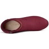 Allegra K Women's Slip-on Zip Round Toe Heel Ankle Boots - 4 of 4