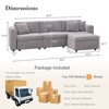 Buenhomino Modern DIY Sectional Sofa, Modular Sectional Couches for Living Room，Light Gray Velvet - 3 of 4