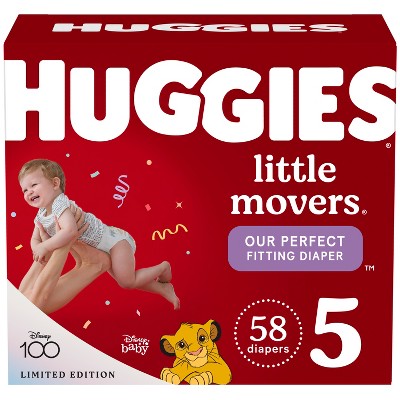 Huggies Little Movers Baby Disposable Diapers - Size 5 - 58ct