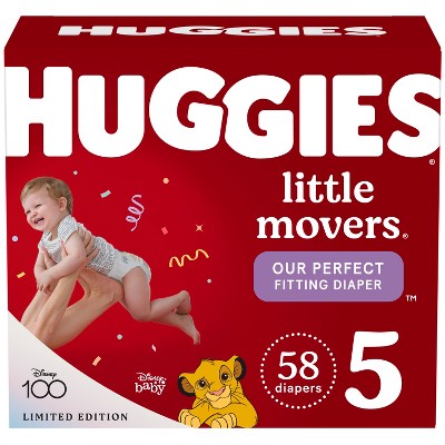 Image of Huggies Little Movers Baby Disposable Diapers - Size 5 - 58ct