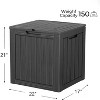 Decksplore 35/50/90/100Gal Deck Box, Outdoor Storage Box, Patio Gardening Tools, Water and UV Resistant for Patio - 2 of 4
