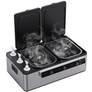 Master Massage Professional Electric Multifunctional Massage Stone Heater, Steam Cooking Heater & 3 Bottle Massage Oil/Lotion/Gel Heater - 1 of 4