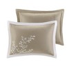 Gracie Mills Douglass 6-Peice Cotton Jaquard Comforter Set with Coral Embroidery - 4 of 4