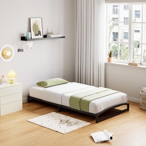 Bed Frame, Heavy Duty Metal Platform Low Bed Frame California King, No Box Spring Needed, Noise Free, Easy Assembly - 1 of 4