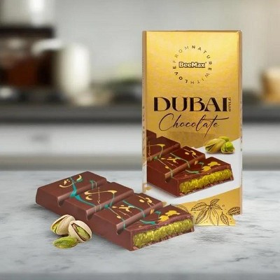 Beemax Dubai Milk Chocolate With Kadayif & Pistachio 7oz