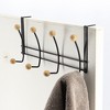 Evideco French Home Goods Versatile Over-the-Door Metal Rack with Ceramic Hooks - 2 of 4