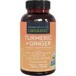 Viva Naturals Organic Turmeric Curcumin + Ginger with Organic Black Pepper Extract Tablets - 90ct