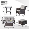 POCASSY 8 Piece Rattan Outdoor Conversation Furniture Set Wicker Sofa Seating Group with Cushions for Backyord, Garden, Pool - 4 of 4