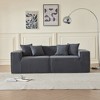 78.7" Corduroy Deep-Seated Modular Loveseat Sofa with Compact Sectional Design and Easy Assembly - 3 of 4