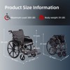 KTMBDW Folding Manual Transport Wheelchair, 20 " Seat With Front and Rear Locking Hand Brakes, 24 " Quick Release Rear Wheels  for Adults and Seniors - 2 of 4