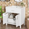 Vynxaria 30-Inch Bathroom Vanity with Ceramic Sink and Ample Storage - The Perfect Choice for Small Bathrooms,White - 3 of 4