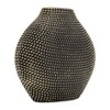 Sagebrook Home 16" Ceramic Beaded Design Vase - Contemporary Black and Gold Decorative Flower Vase for Table Centerpiece or Home or Office Decor - 3 of 4
