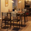 Dining Table Set with Chairs, Compact Square Table and Chairs for Kitchen, Apartment, Office, Easy Assembly - 4 of 4