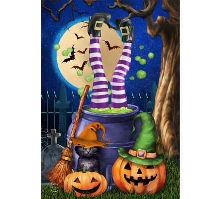 Briarwood Lane Halloween House Flag 40x28 For Outdoor Witches Brew For Halloween House Flag