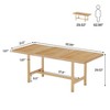 LITTLE TREE 63" Wooden Kitchen Dining Table Wood - 3 of 4