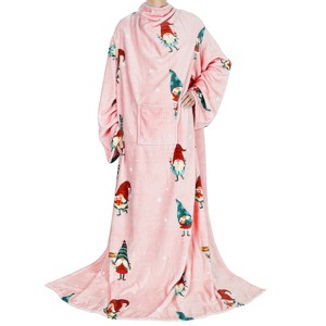 Catalonia Women Men Funny Printed Wearable Blanket Long Robe, Soft Fleece Mink Micro Plush Wrap Snuggie Blanket for Adult, Cozy Gift for Woman Man - 1 of 4