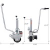 Syemin Lift Jacks Electric Trailer Dolly, 5000lbs Towing Capacity, 8'' Rubber Tire for Moving Trailer Caravan Boat, Silver, 32.8"*16.9"*7.7" - 3 of 4