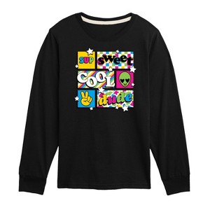 Boys' - Instant Message - Throwback Pattern Grid Long Sleeve Graphic T-Shirt - 1 of 4