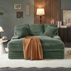 Dolonm Modern Double Sleeper Sofa Comfortable Cloud Couch Soft Fluffy Corduroy Upholstery with Square Armrests - 2 of 4
