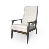 CAVINAS Mid-Century Modern Upholstered Accent Arm Chair,Faux Leather Lounge Chair with Rubber Wood Frame for Living Room,Bedroom - 2 of 4