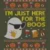 Men's Design By Humans Funny Here For The Boos Ugly Halloween Sweater By DragonTee T-Shirt - 2 of 3