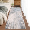 Washable Abstract Rug, Modern Low Pile Area Rug for Living Room, Bedroom, Nursery, Office, Non-Slip Neutral Farmhouse Distressed Floor Cover. - 2 of 4