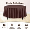 Crown Display Disposable Plastic Tablecloth 84 Inch Round- 6 Pack - 4 of 4