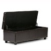 CAVINAS Faux Leather Storage Ottoman Bench with Tufted Diamond Detail,Modern Storage Ottoman,Storage Benches for Living Room,Bedroom - 2 of 4
