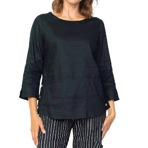 Women's Linen Solid Pocket Tunic - habitat - 1 of 4