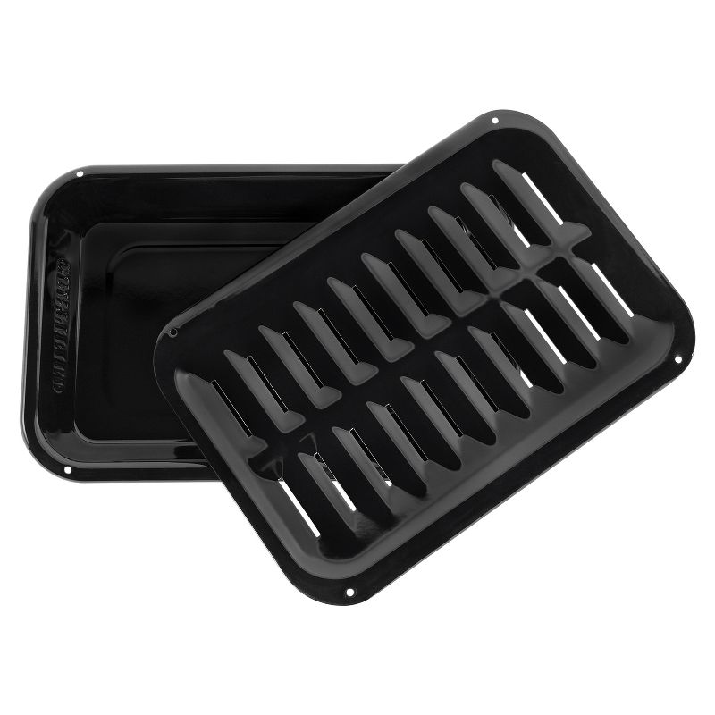 Certified Appliance Accessories® Heavy-Duty Porcelain Broiler Pan & Grill Set, 2 of 17