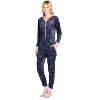 Ashford & Brooks Women's Mink Fleece Hooded One Piece Pajama Jumpsuit - 3 of 4