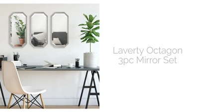 Laverty Gold Octagon Full-Length Mirror Trio Set