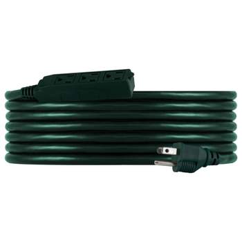 Philips 15' 3-Outlet Grounded Extension Cord Outdoor Green