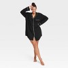 Women's Cloud Knit Notch Collar Long Sleeve NightGown - Auden™ - 3 of 3