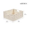 mDesign Woven Farmhouse Pantry Food Storage Bin Basket Box - 3 Pack - Gray Ombre - 4 of 4