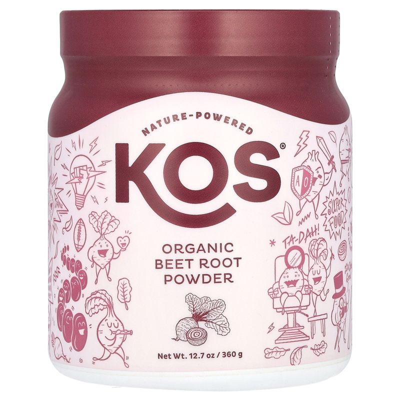 KOS Organic Beet Root Powder, 12.7 oz (360 g), 1 of 3