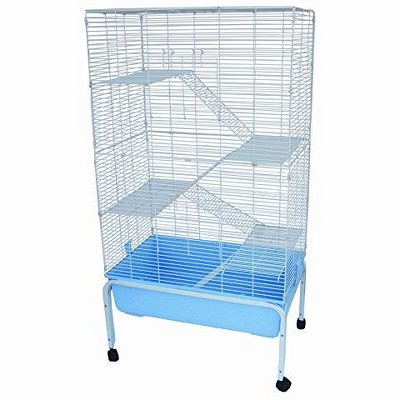 YML 5 Levels Indoor Animal Cage Cat Ferret with Stand Blue