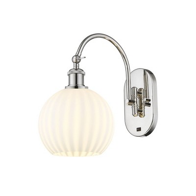 White Venetian - 1 Light Arm Swivels Side to Side Wall Sconce In Modern Style-13.5 Inches Tall and 8 Inches Wide