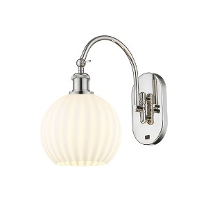 White Venetian - 1 Light Arm Swivels Side to Side Wall Sconce In Modern Style-13.5 Inches Tall and 8 Inches Wide - 1 of 1