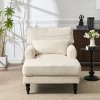 Modern Upholstered Chaise Lounge Sofa Chair, Cozy Recliner with Thick Cushion for Living Room or Bedroom - The Pop Home - 2 of 4