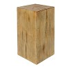 Okak Square-Column Outdoor Side Table, Patio Coffee Table with Wood-Like Distressed Finish, Patio End Table for Indoor, Outdoor - 4 of 4