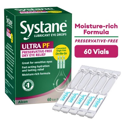 Systane Ultra Lubricant Eye Drops Vials - 60ct