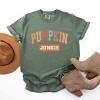 Simply Sage Market Varsity Pumpkin Junkie Garment Dyed Tee - 3 of 4