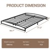 6 Inch Metal Platform Twin Bed Frame, Heavy Duty Low Profile Bed Frame No Box Spring Needed, Mattress Foundation with Steel Slats Support - 2 of 4