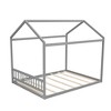 NicBex Queen Size Platform Bed 82.7" L Modern House-Shaped Pine Bed Frame with Roof and Headboard for Bedroom, No Box Spring Required, Gray - 3 of 4