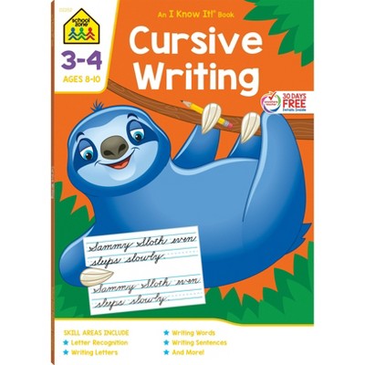 School Zone Cursive Writing Grades 3-4 Workbook - (Paperback)