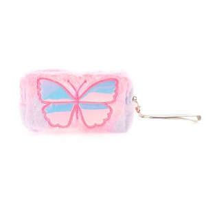 Unique Bargains Women's Embroidered Butterfly Makeup Bag 1 Pc - 1 of 3