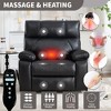 Beige Chenille Heat Massage Dual Motor Infinite Position Up to 350 LBS Large Electric Power Lift Recliners with Hidden Cup Holders - 3 of 4